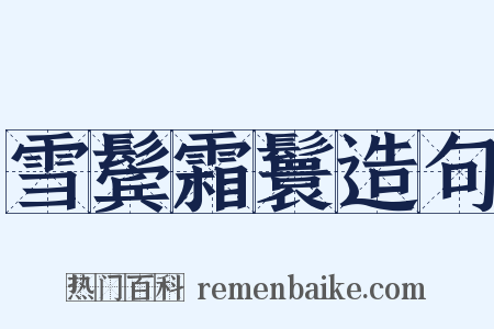 雪鬓霜鬟造句是什么意思的图片